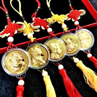 Dây Treo Ô Tô Đồng Xu Hình Con Rồng Cute - SP007099