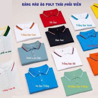 Áo thun poly thái phối viền đủ màu ( đủ size )