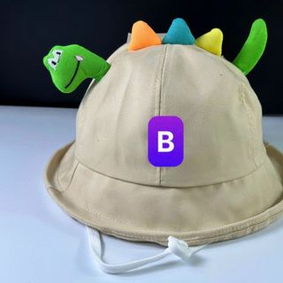 Mũ bucket trẻ em đính khủng long CQ