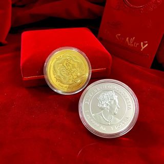 CẶP XU ÚC HÌNH CON RỒNG CÓ HỘP - SP005385A