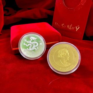 CẶP XU ÚC HÌNH CON RỒNG CÓ HỘP - SP005385A