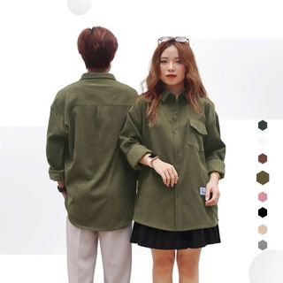 ÁO SƠ MI NHUNG TĂM UNISEX NAM NỮ