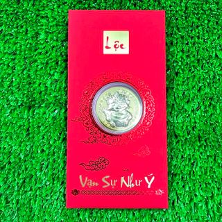 Bao Lì Xì LỘC Đồng Xu Con Rồng CUTE Mạ Vàng - SP007095
