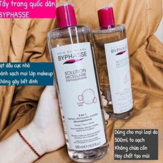[CHÍNH HÃNG] Nước tẩy trang Byphasse 500ml Hồng - T.B.Nha