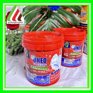 BỘT GIẶT XÔ 5KG ONEO - TẨY SẠCH ĐẾN 99% VẾT BẨN CỨNG ĐẦU