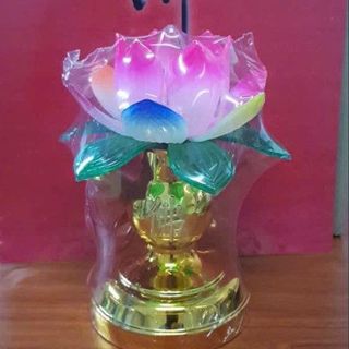 Đèn hoa sen để bàn thờ size TRUNG 12cm bán theo cặp 2 cái giá sỉ