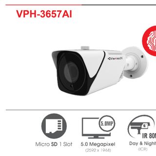 Camera IP AI Thân Trụ 5MP Vantech VPH-3657AI giá sỉ