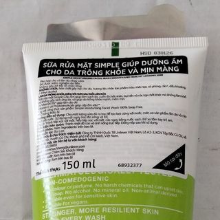 [CHÍNH HÃNG] 𝐒ữa rửa mặt 𝐒𝐢𝐦𝐩𝐥𝐞 𝐆𝐞𝐥 𝐑𝐞𝐟𝐫𝐞𝐬𝐡𝐢𝐧𝐠 & Sữa Moisturising 𝟏𝟓𝟎𝐦𝐥