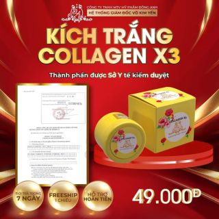 Kích trắng collagen x3