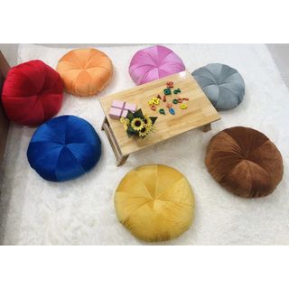 Đệm ngồi bệt kiểu nhật, đệm trang trí hình bí ngô(1 sản phẩm), có khoá kéo, hàng Việt Nam.