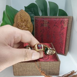 Nhẫn Nam đính đá phong thủy mạ màu v.àng 18k đúng đặc nguyên khối.