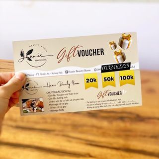 In voucher - thẻ tích điểm - thẻ thankyou.... theo yêu cầu giá rẻ.