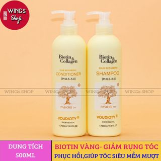 ( Hàng Công Ty ) Cặp Gội Xả Biotin Collagen 500ml-1000ml | Wings Shop