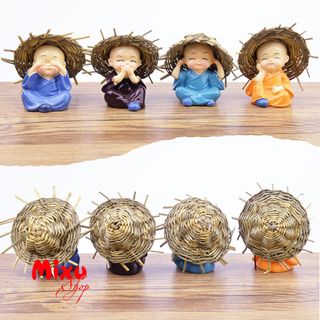 BỘ 4 CHÚ TIỂU ĐỘI NÓN RƠM