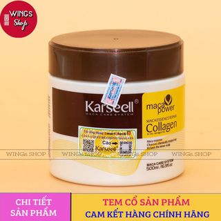 ( Hàng Công Ty ) Kem Hấp Tóc, Ủ Tóc Collagen Karseell Maca 500ML | Wings Shop