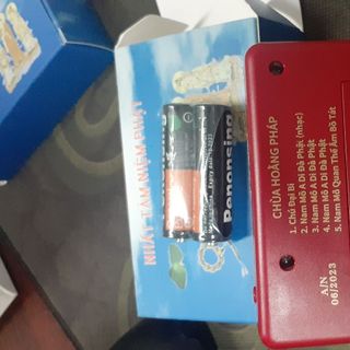 MÁY NIỆM PHẬT 5 BÀI - CHÙA HOẰNG PHÁP- HỘP XANH DƯƠNG - CÓ PIN