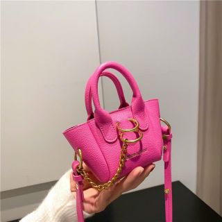 Túi Quai Da Thiết Kế Xích Tròn Mini Nữ, Túi Da Bé Gái Thời Trang Hàn Quốc