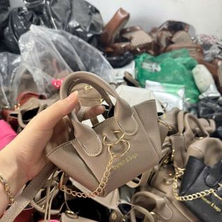 Túi Quai Da Thiết Kế Xích Tròn Mini Nữ, Túi Da Bé Gái Thời Trang Hàn Quốc
