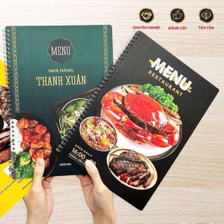 In menu nhà hàng quán nhậu giá bình dẫn - Free thiết kế theo yêu cầu mẫu mã đa dạng