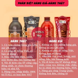 ( Hàng Công Ty ) Sữa Tắm Xích  Tesori D’Oriente Cao cấp Italia 250ML-500ML | Wings Shop