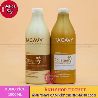( Hàng Công Ty ) Cặp Dầu Gội Xả TACAVY 1000ml | Wings Shop