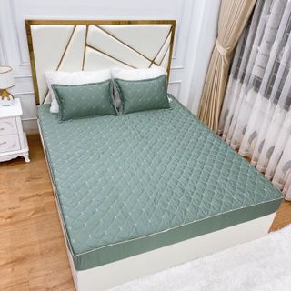 Bộ ga gối phi lụa LV trần bông