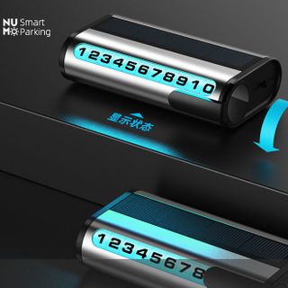 Bảng Số Điện Thoại Ô Tô cao cấp Có Đèn Led Cảm Ứng Dùng Năng Lương Mặt Trời Bằng Hợp Kim Dành Cho Mọi Loại Xe