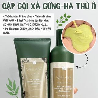 Cặp Dầu Gội Xả Gừng Weilaiya
