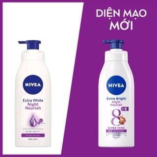 [CHÍNH HÃNG] Sữa dưỡng thể Nivea 400ml Extra White Night Nourrish
