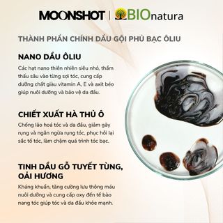 Dầu Gội Phủ Bạc Ôliu BIOnatura - Gội Phủ Đen - 200ml