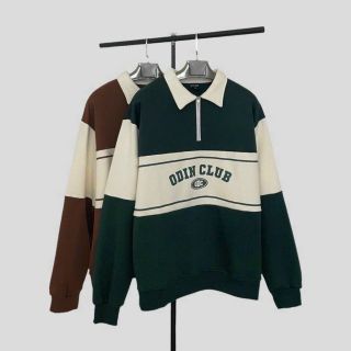 Nỉ cổ trụ dây kéo ngực logo in ODIN CLUB , chất thun nỉ pe dày mịn, form dưới 70kg