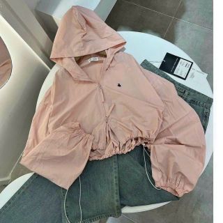Áo khoác dù nhăn croptop chống nắng siêu mát , khóa zip phong