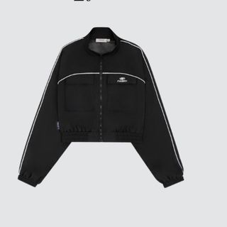 Áo Khoác Dù Croptop Thêu Logo TWE form rộng chất liệu dù 2 lớp