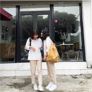 Quần Kaki Nam Nữ Ống Suông Basic Unisex .