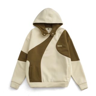 Áo hoodie DESSY nỉ bông dày dặn nút bấm phối màu phối form rộng unisex nam nữ.