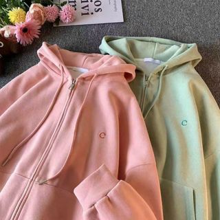 Áo Khoác Nỉ Nữ Form rộng chất nỉ dày dặn họa tiết đơn giản thêu chữ C .