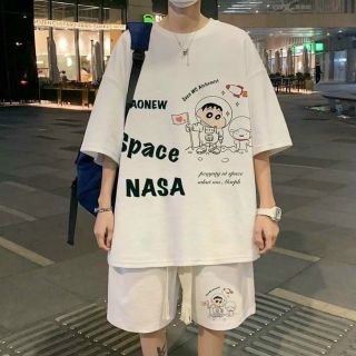 Bộ quần áo nam mặc nhà in hình phi hành gia dễ thương thun cotton co giãn mềm mịn