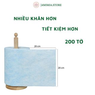 Khăn Lau Bếp KRCLEAN Cuộn 20x20cm 200 Tờ, Khăn Lau Đa Năng Tái Sử Dụng Nhiều Lần Tiện Lợi