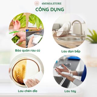 Khăn Lau Bếp KRCLEAN Cuộn 20x20cm 200 Tờ, Khăn Lau Đa Năng Tái Sử Dụng Nhiều Lần Tiện Lợi