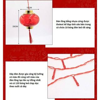 Set 10 đèn nháy trang trí tết