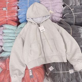 Áo khoác nữ form rộng có mũ, vải nỉ xốp dày dặn freesize dưới 60kg