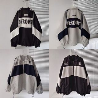 KHOÁC DÙ DERORREE 3 SỌC 2 lớp dày dặn 2 màu form rộng unisex nam nữ
