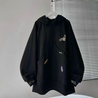 Áo Hoodie chữ thêu hoạt tiết HOUSE túi to bự form rộng nam nữ unisex