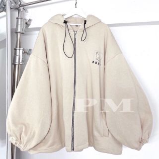 Áo Khoác Logo Con Mèo Form Rộng Tay Phồng Unisex