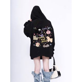 Áo hoodie nam nữ unisex in họa tiết cún cưng đáng yêu , form rộng dưới 75kg