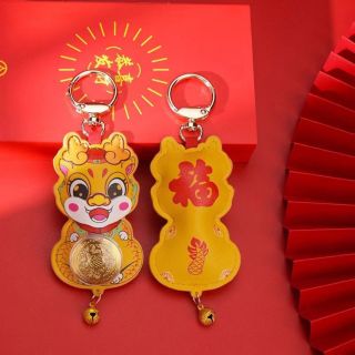 ★Móc khóa rồng vàng 24K