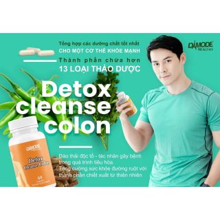 Detox & Cleanse Colon Viên Uống Thanh Lọc & Thải Độc Ruột Cao Cấp Độc Quyền Damode Lọ 60 Viên giá sỉ