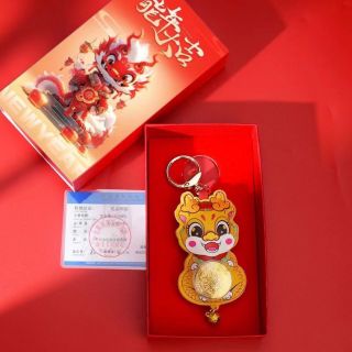 ★Móc khóa rồng vàng 24K