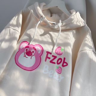 Áo Hoodie FZOB BEAR Gấu Dâu Form Rộng Unisex Nam Nữ