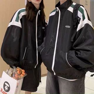 Áo khoác nam unisex cổ đứng vải dù 2 lớp phối màu độc lạ.